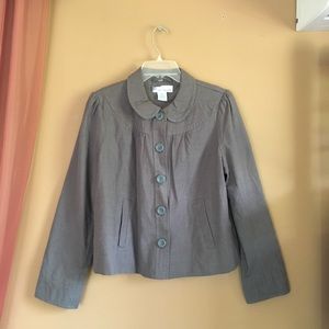 Vintage Rounded Flat Collar Button Jacket/Blazer